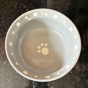 Pet Bowls Signature Paws  5” White-Gray Bowl